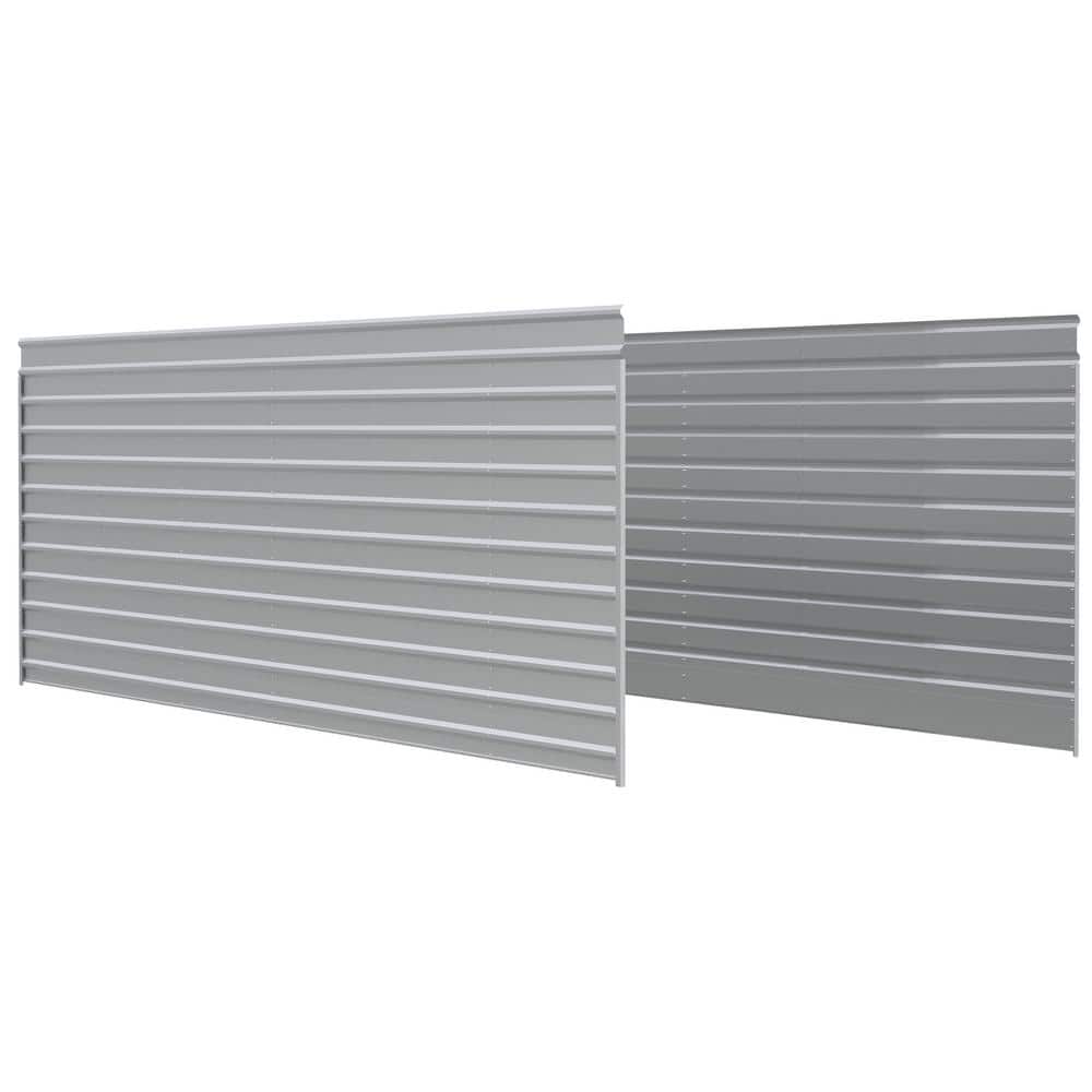 29 ft White Galvanized Steel Carport Enclosure Kit
