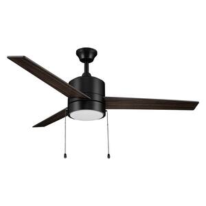 CARRO Hutton 52 in. LED Indoor Brushed Nickel Ceiling Fan with Light ...