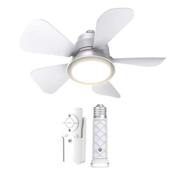 16.5 in. White Ceiling Fan with Integrated LED Lights and Remote Included, 3000K-6000K 1000 LM for Bedroom Garage