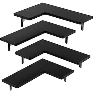 16.5 in. W x 11.4 in. D Black Decorative Wall Shelf, Corner Floating Shelves