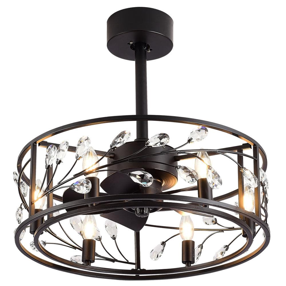 ★ffroi★ breeze_3colors Breezary Fairy 20 in. Indoor Black Chandelier Ceiling Fan
