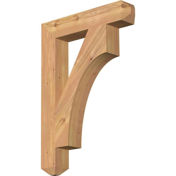Ekena Millwork 3.5 in. x 28 in. x 20 in. Western Red Cedar Westlake Craftsman Smooth Bracket