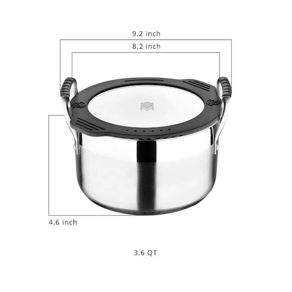 12 qt Double Boiler (3 PC/SET), Stainless Steel, Encapsulated Base