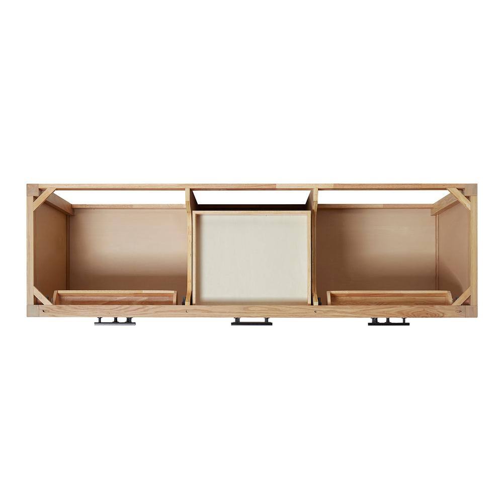 Camila 73'' Light Brown Double Sink Freestanding Vanity with White Quartz Top