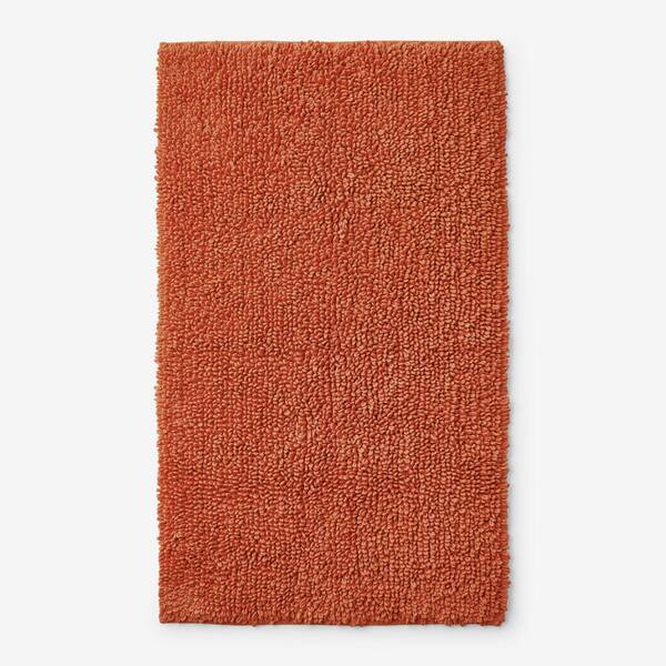 The Company Store Company Cotton Chunky Loop 24 in. x 17 in. Burnt Orange Bath Rug