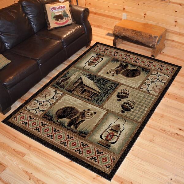 Mayberry Rug Hearthside Cabin Hideaway Lodge Brown 2 ft. x 3 ft