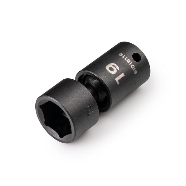 TEKTON 3/8 in. Drive x 19 mm 6-Point Universal Joint Impact Socket