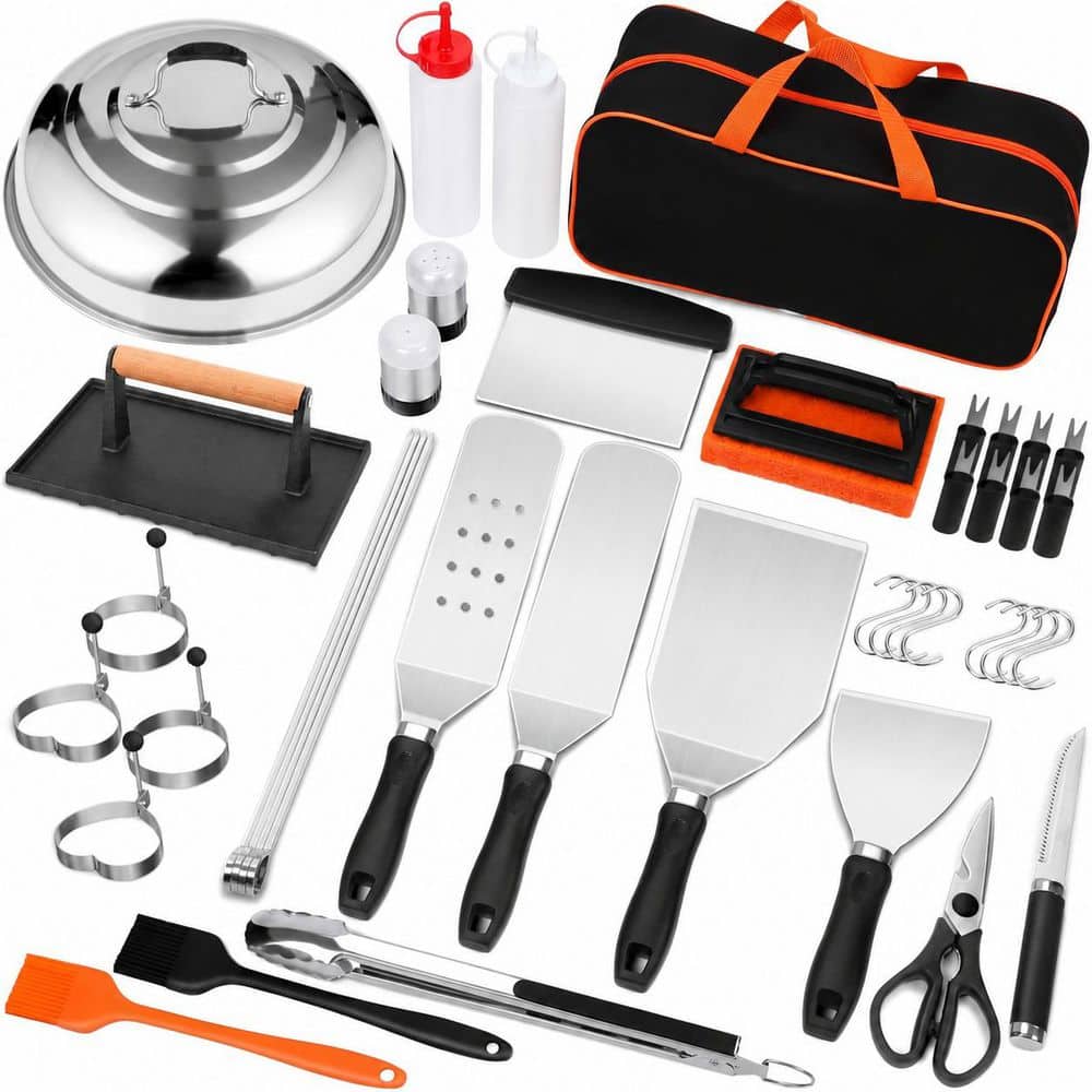 42pcs Stainless Steel Griddle Accessories Kit Set with Flat Top Grill Spatulas Melting Dome Burger Press for BBQ price history on PriceWatchPro