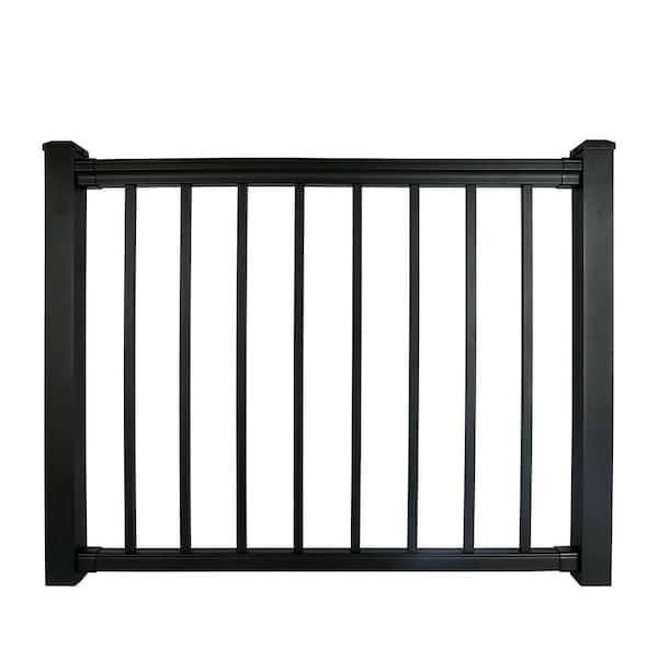 Allure Preassembled Aluminum 36 in. Gate in Black