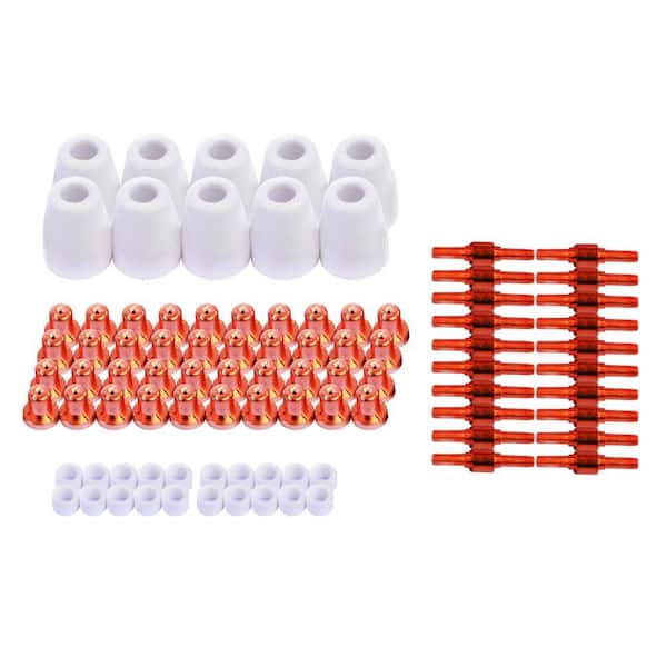 LCON90 90 Pieces Plasma Cutter Consumables for Red color LT5000D, CT520D, Lotos LT3200 & Brown color LT3500