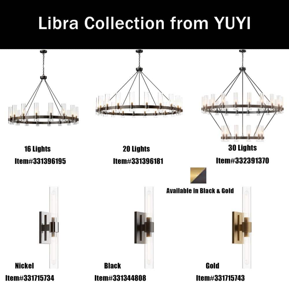 Brass and Glass Dimmable Wall Sconce Set