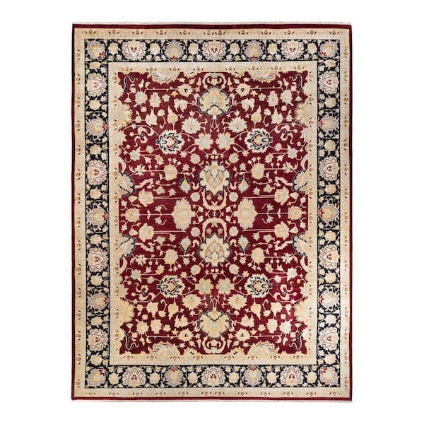 Mogul One-of-a Kind Traditional Red 9 ft. 2 in. x 12 ft. 3 in. Oriental Area Rug