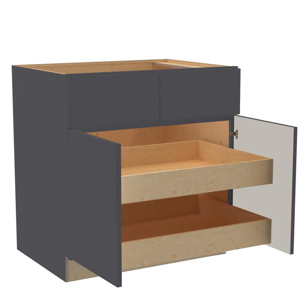 Hargrove 36 in. W x 24 in. D x 34.5 in. H Assembled Plywood Base Kitchen Ca