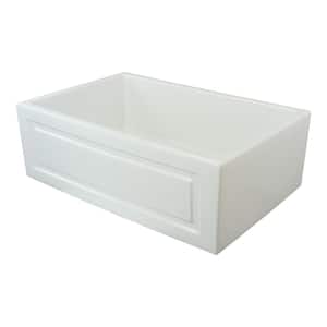Versailles Farmhouse Apron Front Fireclay 29.7968 in. Single Bowl Kitchen Sink in White