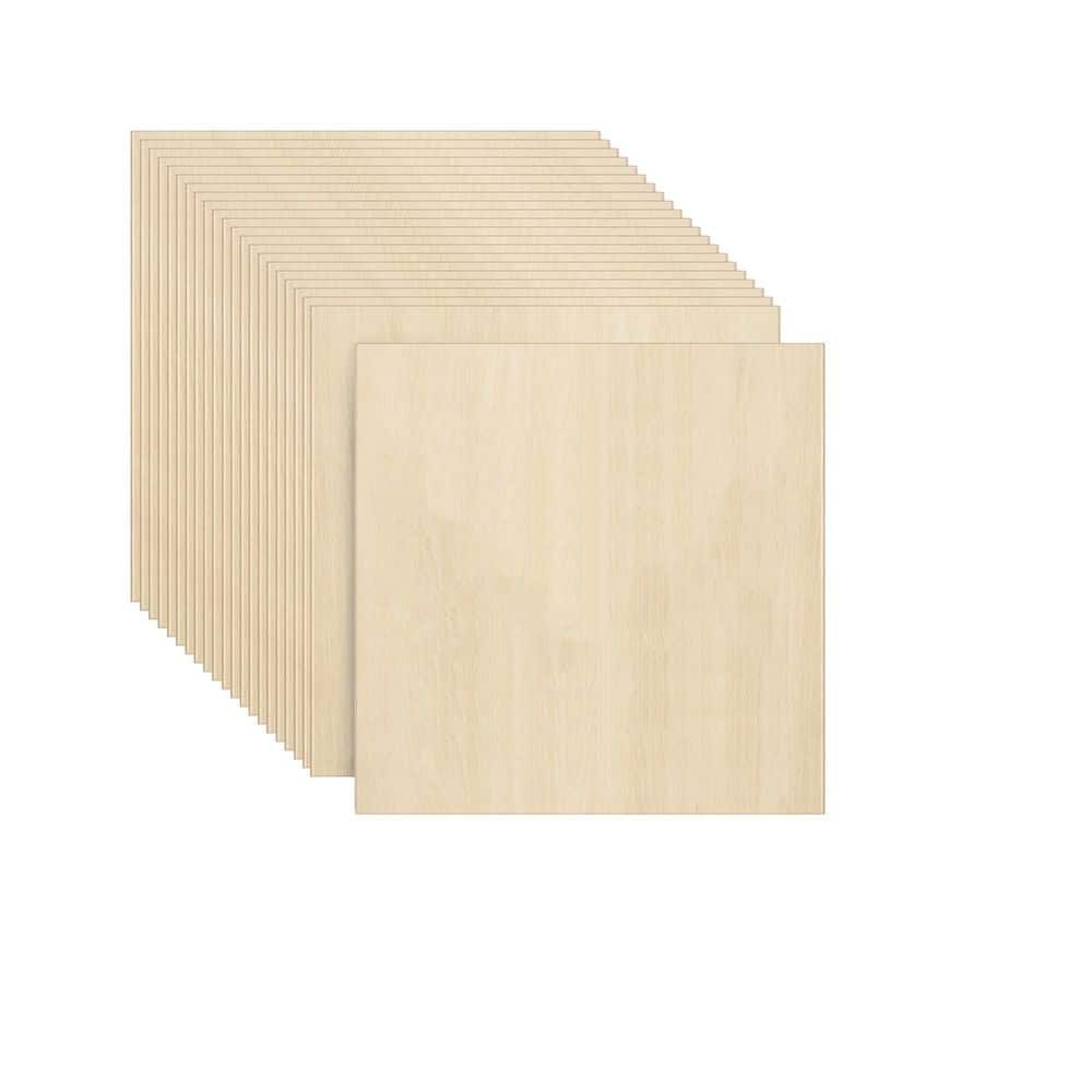 1/8 in. x 12 in. x 12 ft. Basswood Project Panel, Unfinished Wood Sheets for Laser Cutting and Engraving, (12-Pack) price history on PriceWatchPro