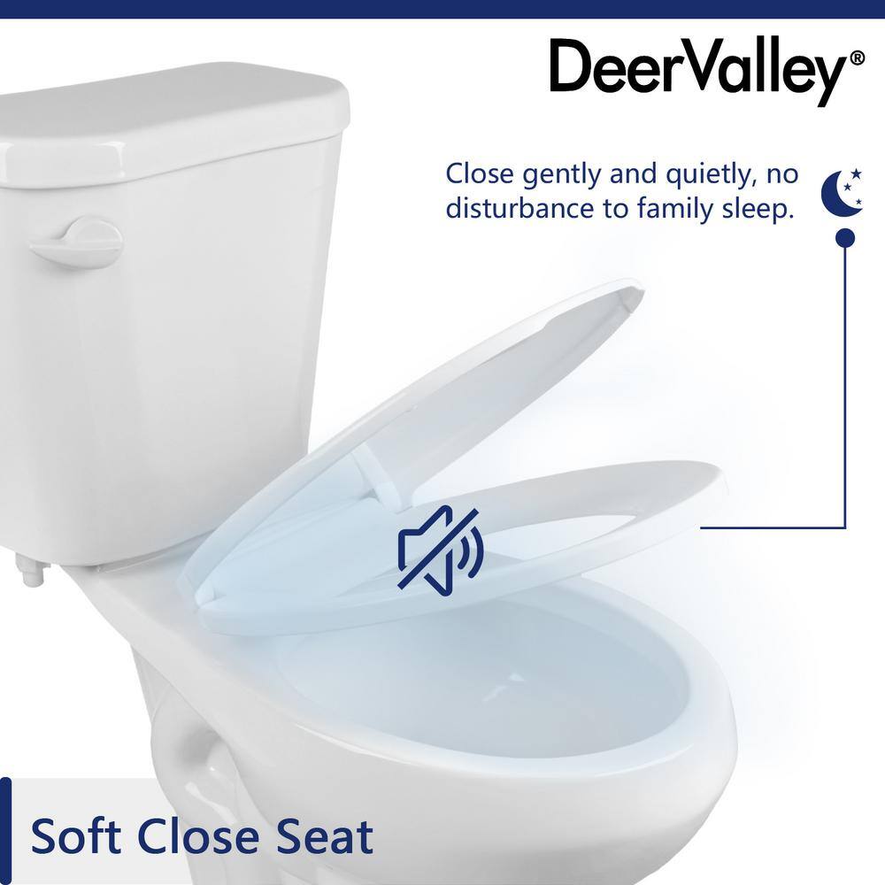 White Round Dual Flush ADA Chair Height Toilet with Soft Close Seat