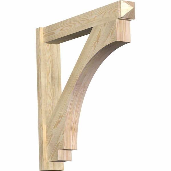 Ekena Millwork 6 in. x 36 in. x 36 in. Douglas Fir Imperial Arts and Crafts Rough Sawn Outlooker