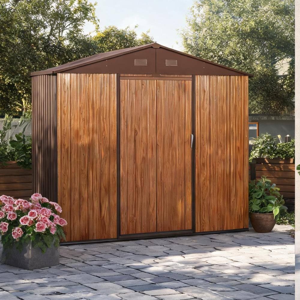 Sunjet Galvanized Steel Storage Shed with Sliding Doors and Metal