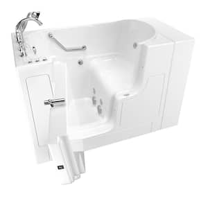 Gelcoat Value Series 51 in. Left Hand Walk-In Whirlpool and Air Bathtub with Outward Opening Door in White