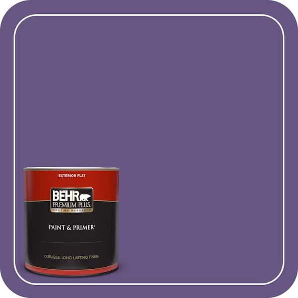 BEHR PREMIUM PLUS 1 qt. #PPU16-02 Vigorous Violet Flat Exterior Paint & Primer