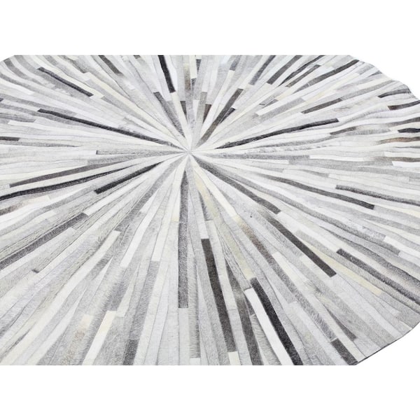 Santa Fe Grey 6 ft. x 6 ft. Geometric Contemporary Area Rug