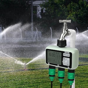 Water Timer 3 Zone Smart Irrigation Controller Hose Watering Sprinkler Timer LCD Display Rain Delay Mode