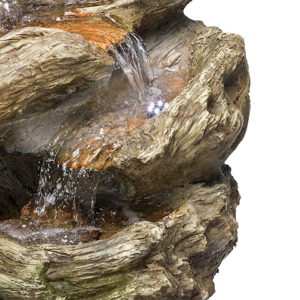 Alpine Corporation 32 in. Tall Outdoor Multi-Tier Rainforest Rock