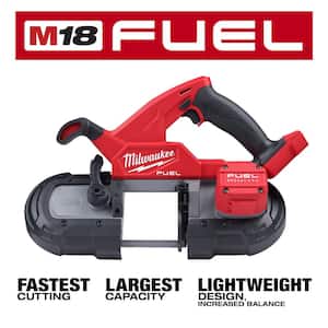 M18 FUEL 18-Volt Lithium-Ion Brushless Cordless Compact Bandsaw with M18 FUEL Hammer Drill