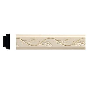 1425-8 3/8 in. x 7/8 in. x 96 in. White Hardwood Embossed Ivy Decorative Moulding