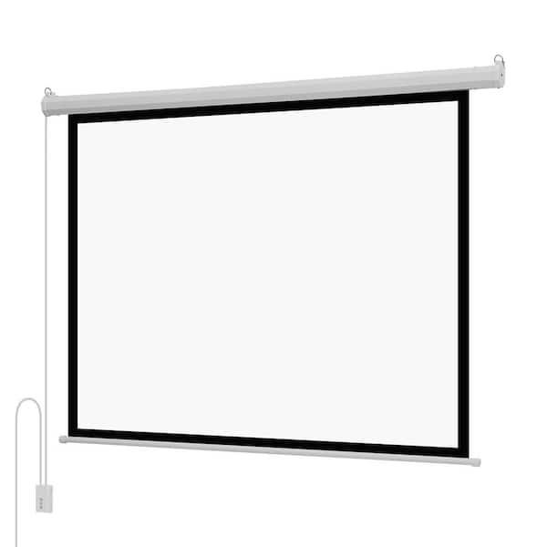 Motorized Projector Screen, 72 in. 4:3 HD Electric Projection Screen with Remote, Wall Mounted for Home, 2025 Update