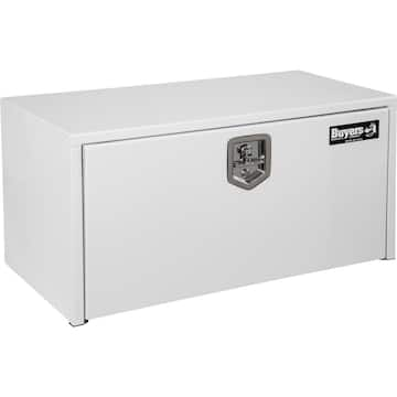 18 in. x 18 in. x 30 in. White Steel Underbody Truck Tool Box