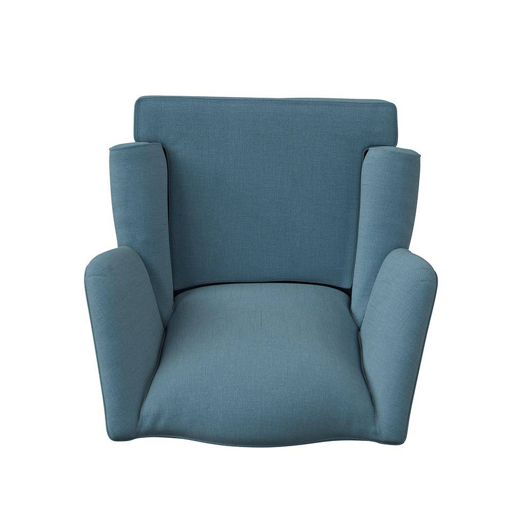 Traditional Erin Wingback Handcrafted Accent Chair in Blue