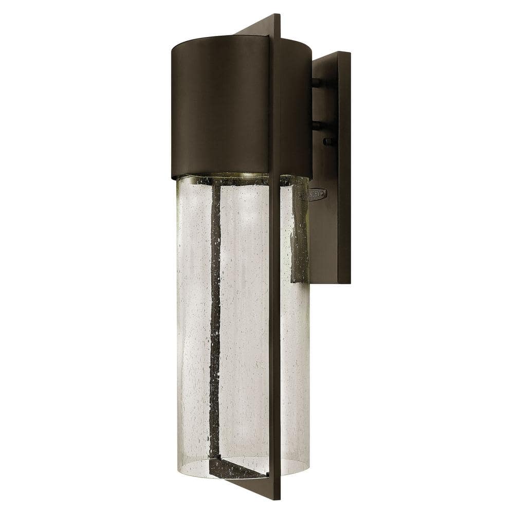 Buckeye Bronze Seedy Glass 1-Light Outdoor Wall Light