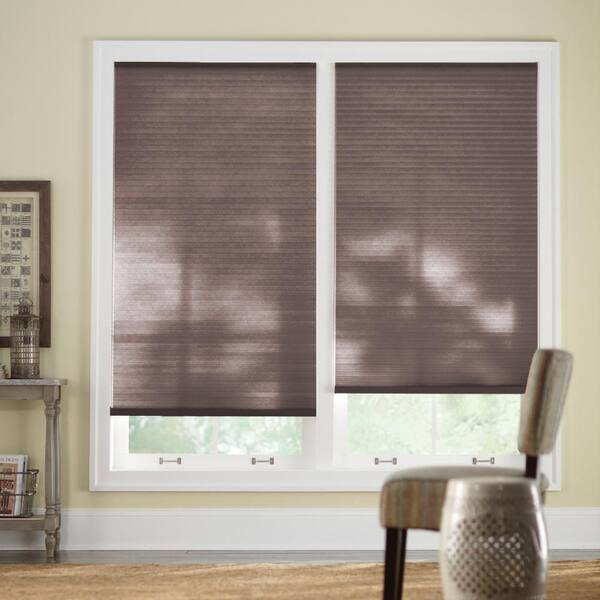 Home Decorators Collection Chocolate Cordless Light Filtering Cellular Shades - 68.375 in. W x 64 in. L (Actual Size 68.125 in. W x 64 in. L)