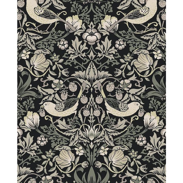 Seabrook Designs Blacksmith Fragaria Garden Unpasted Nonwoven Paper Wallpaper Roll 57.5 sq. ft.