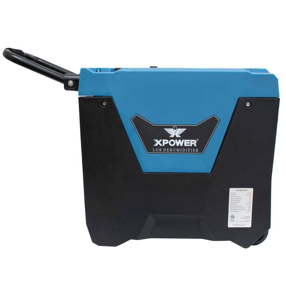 XPOWER 145-Pint Blue Commercial Dehumidifier with Pump