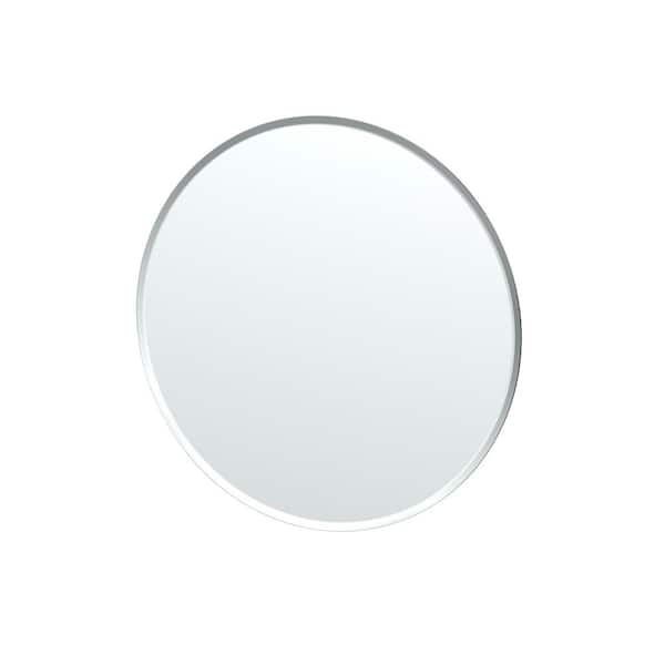 Gatco Flush 25 in. W x 25 in. H Frameless Round Beveled Edge Bathroom Vanity Mirror