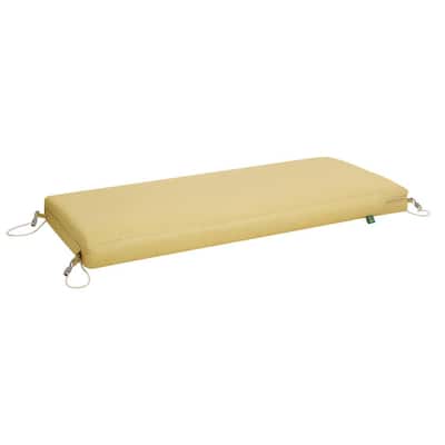 Duck Covers Weekend 48 In W X 18 D 3 Thick Rectangular Outdoor Bench Cushion Straw Cswbn48183 The Home Depot - Seat Covers For Outdoor Bench