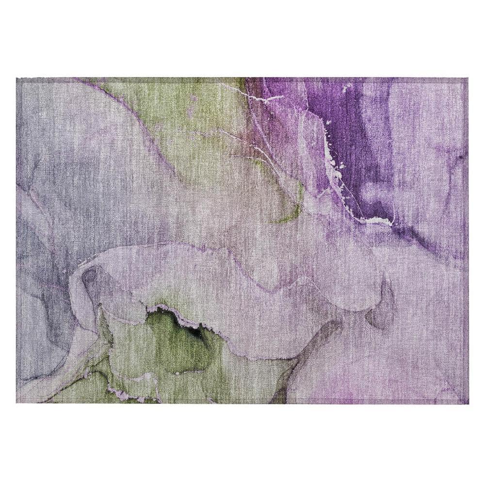Purple 2 ft. x 3 ft. Woven Abstract Polyester Rectangle Indoor/Outdoor Area Rug price history on PriceWatchPro