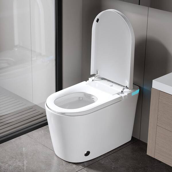 FUFU&GAGA Elongated Smart Bidet Toilet 1.28 GPF in White with