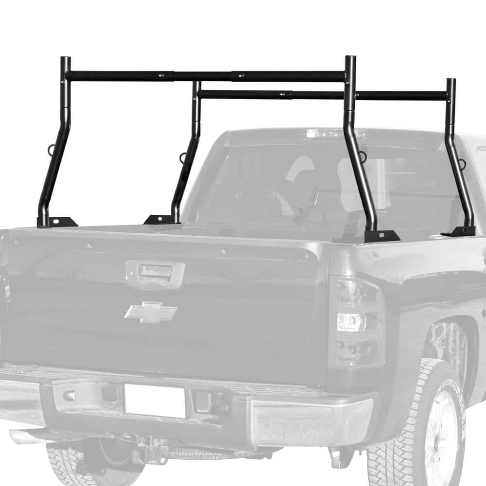 Adjustable Black Powder-Coat Steel Utility Rack for Trucks