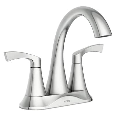 MOEN Korek Single Hole Single-Handle Bathroom Faucet with Drain Kit ...