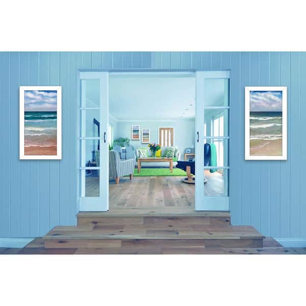 TrendyDecor4U 30 in. x 18 in. "Ocean Waves" Collection by Ed Wargo, Printed Framed Wall Art