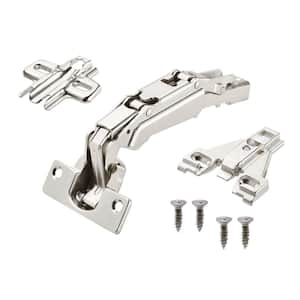 Wide Angle Full Overlay Nickel 165° Hinge Set (2 Pieces)