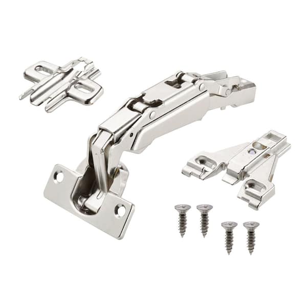 Wide Angle Full Overlay Nickel 165° Hinge Set (2 Pieces)