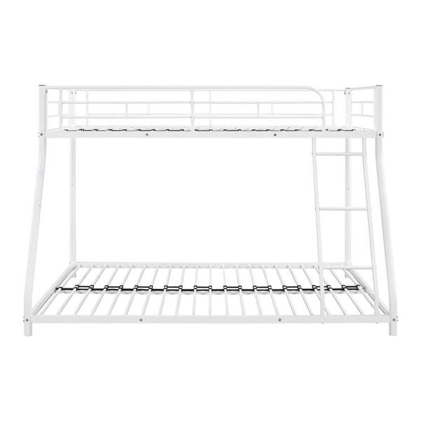 Polibi Metal Twin over Full Bunk Bed, Heavy-Duty Sturdy Metal, Noise Reduced, Safety Guardrail, CPC Certified