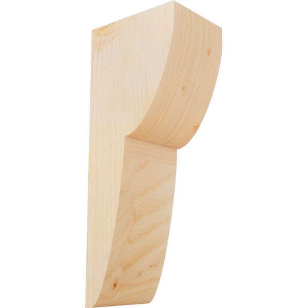 Ekena Millwork 6 in. x 8 in. x 20 in. Douglas Fir Carmel Smooth Corbel