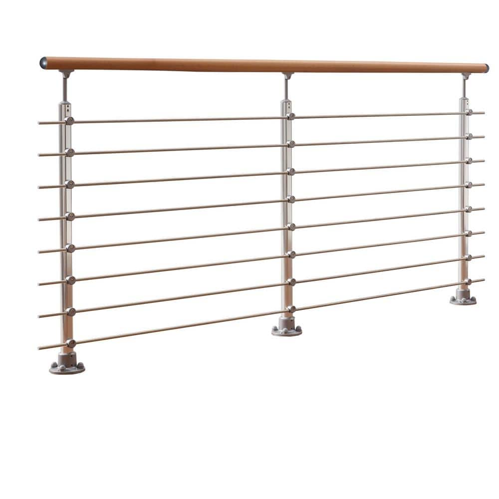 Dolle Prova 36 in. H x 79 in. W Brushed Silver Aluminum Top Mount Tube ...