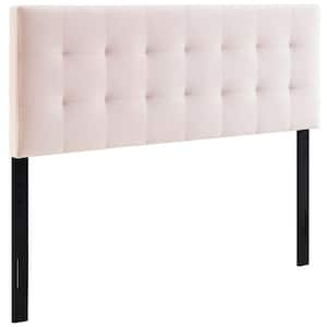 Lily Pink Queen Biscuit Tufted Performance Velvet Headboard