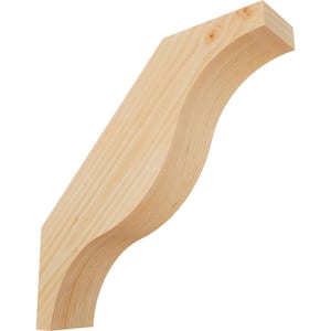 3 1/2''W x 16''D x 16''H Funston Smooth Knee Brace, Douglas Fir